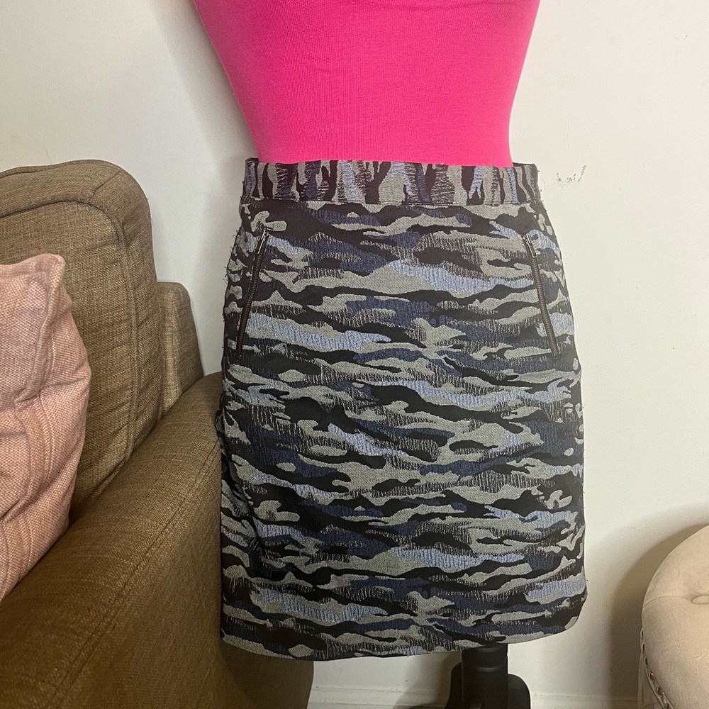 Blue Camo printed skirt